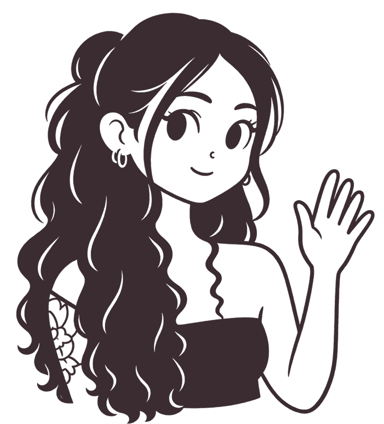 Illustration of Gina waving