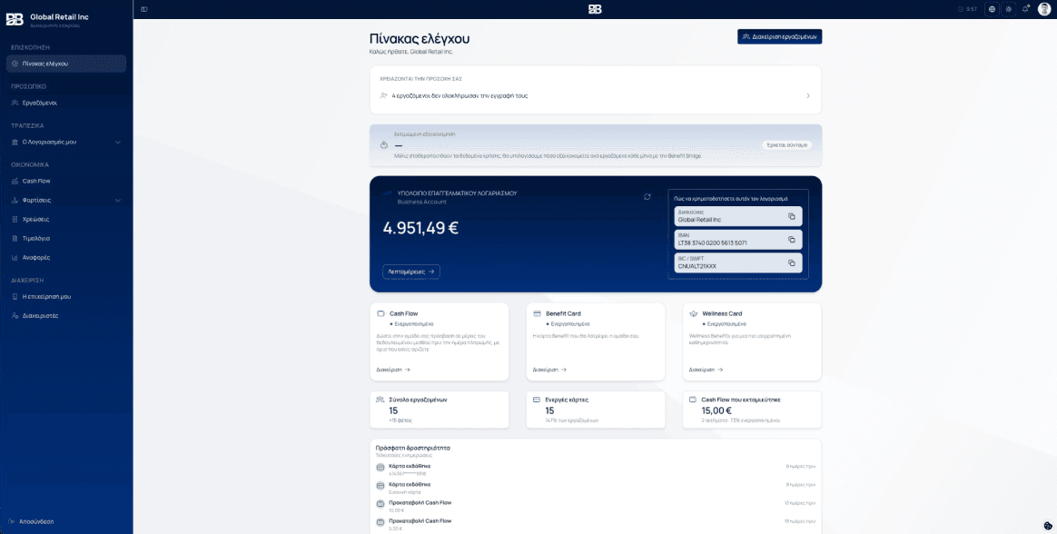 Benefit Bridge admin console employers use