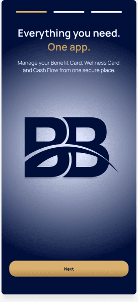 Benefit Bridge onboarding screen